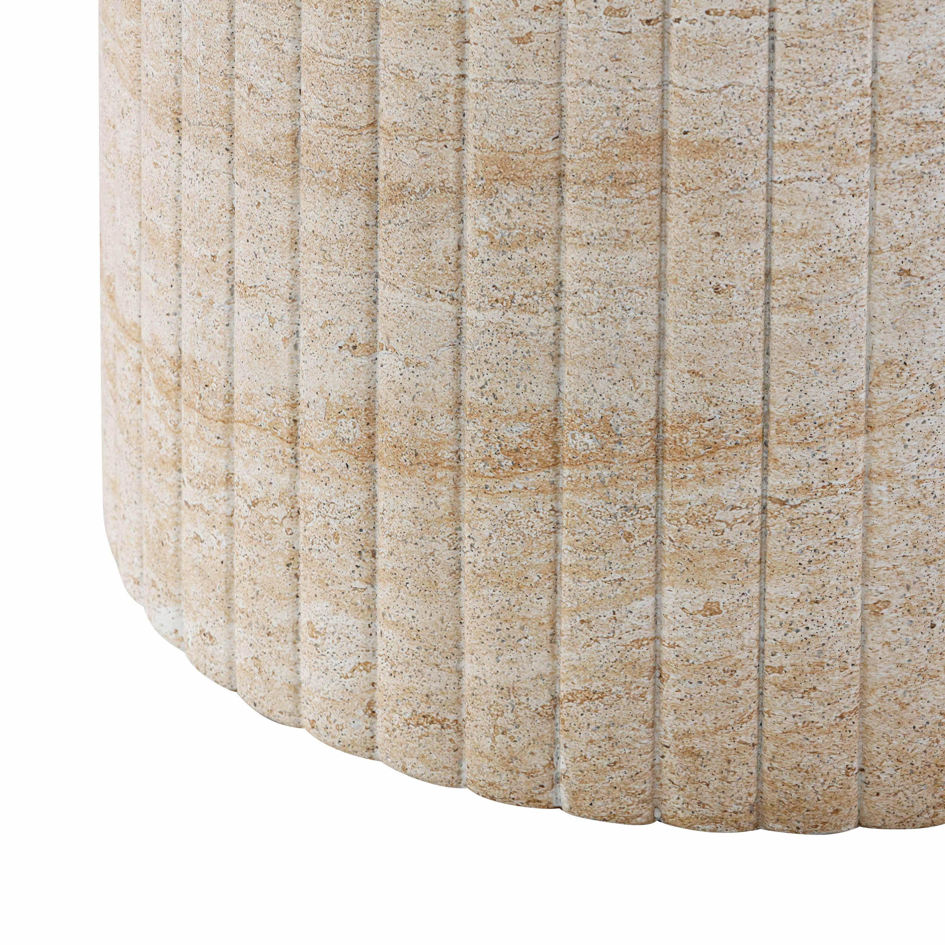 TOV Furniture Blossom Washed Travertine Finish Indoor / Outdoor 54