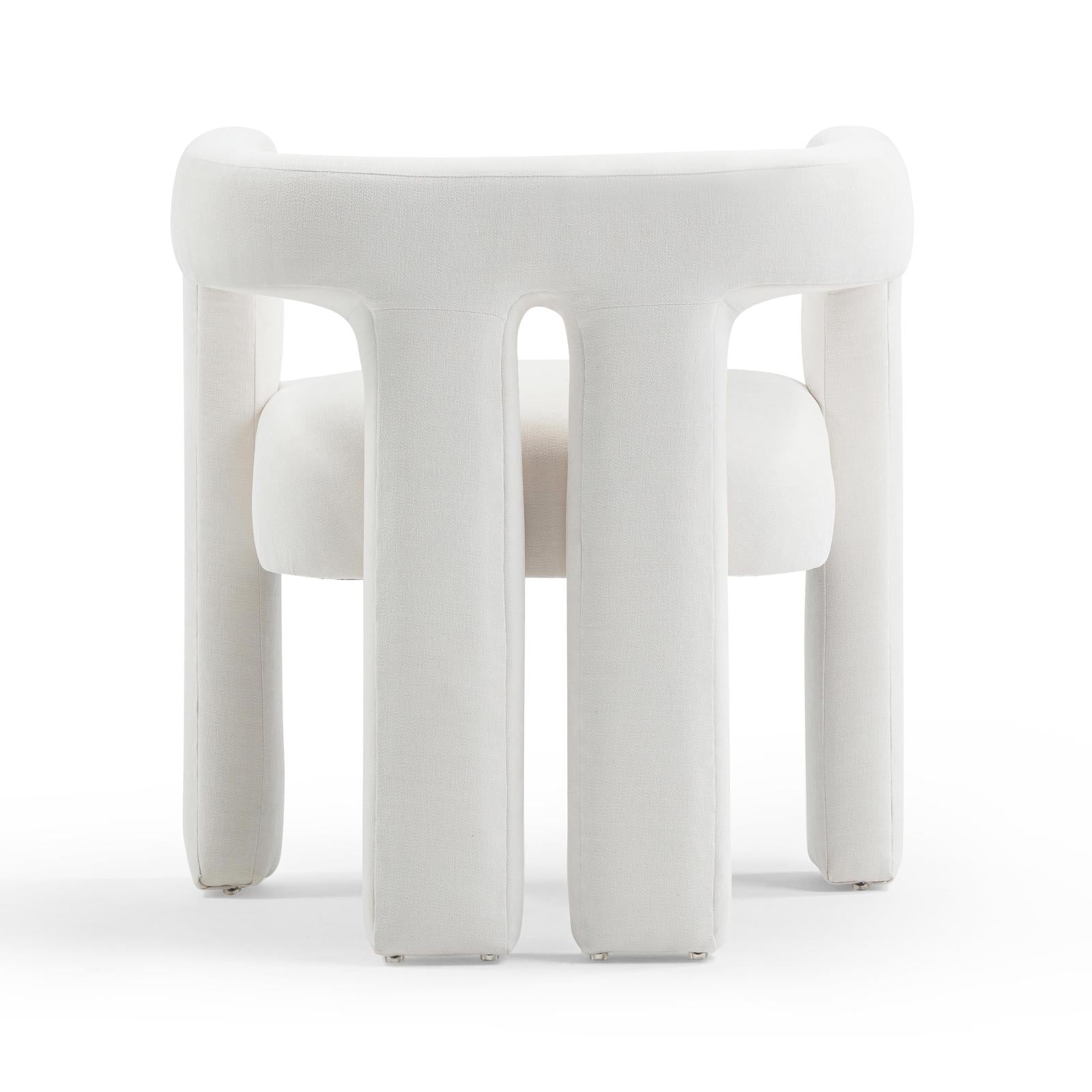 TOV Furniture Sloane Bone White Recycled Fabric Chair