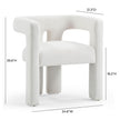 TOV Furniture Sloane Bone White Recycled Fabric Chair