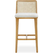 TOV Furniture Gerri Performance Tweed and Rattan Counter Stool