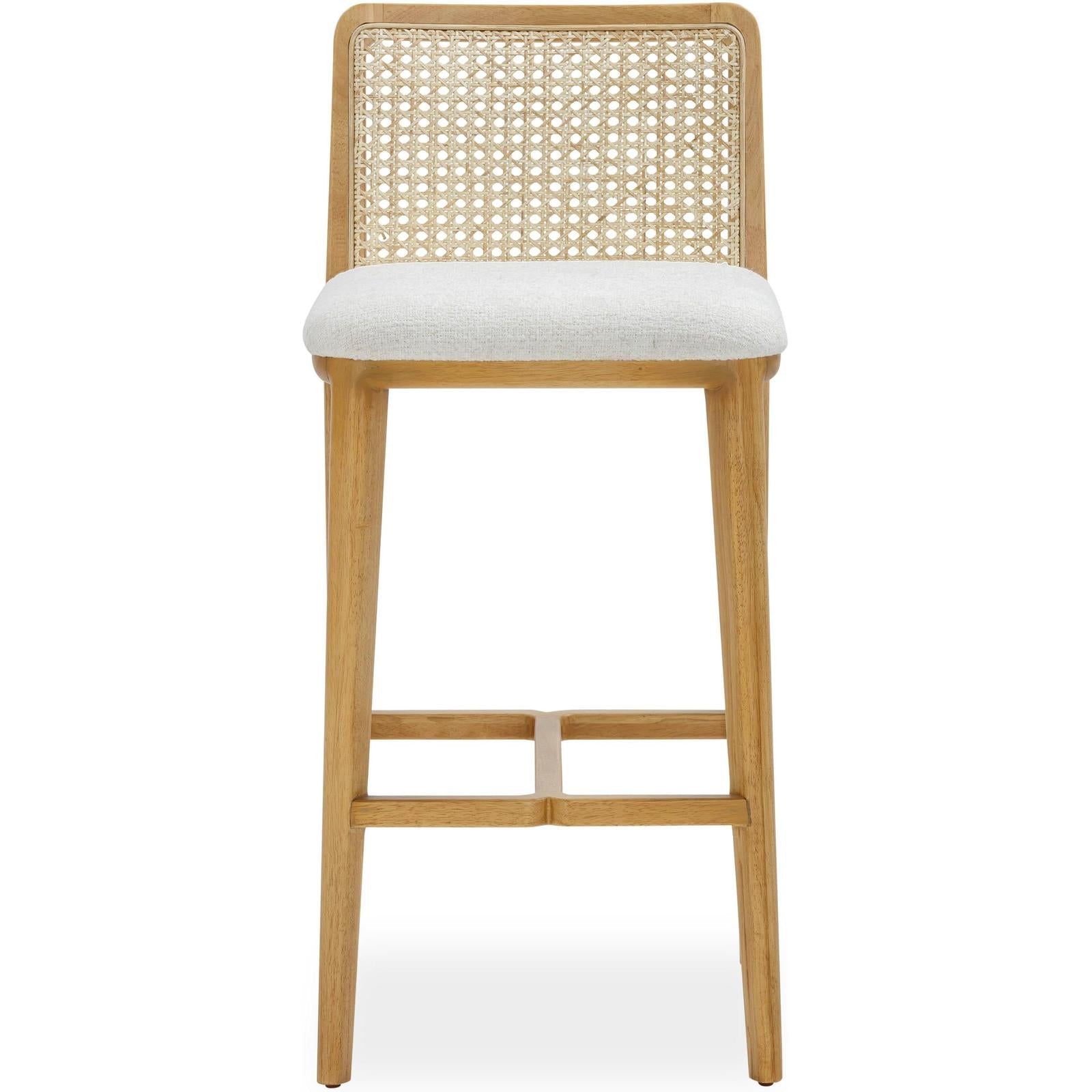 TOV Furniture Gerri Performance Tweed and Rattan Counter Stool