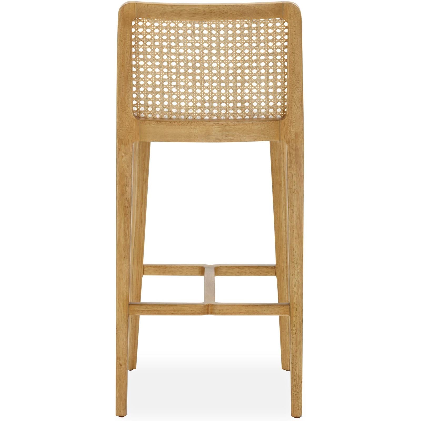 TOV Furniture Gerri Performance Tweed and Rattan Counter Stool