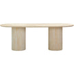 TOV Furniture Brut Concrete Patterned Indoor/Outdoor Oval Dining Table