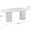 TOV Furniture Brut Concrete Patterned Indoor/Outdoor Oval Dining Table