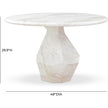 TOV Furniture Esme Faux Marble Indoor / Outdoor Round Dining Table