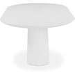 TOV Furniture Nara Pure White Indoor/Outdoor Concrete Dining Table