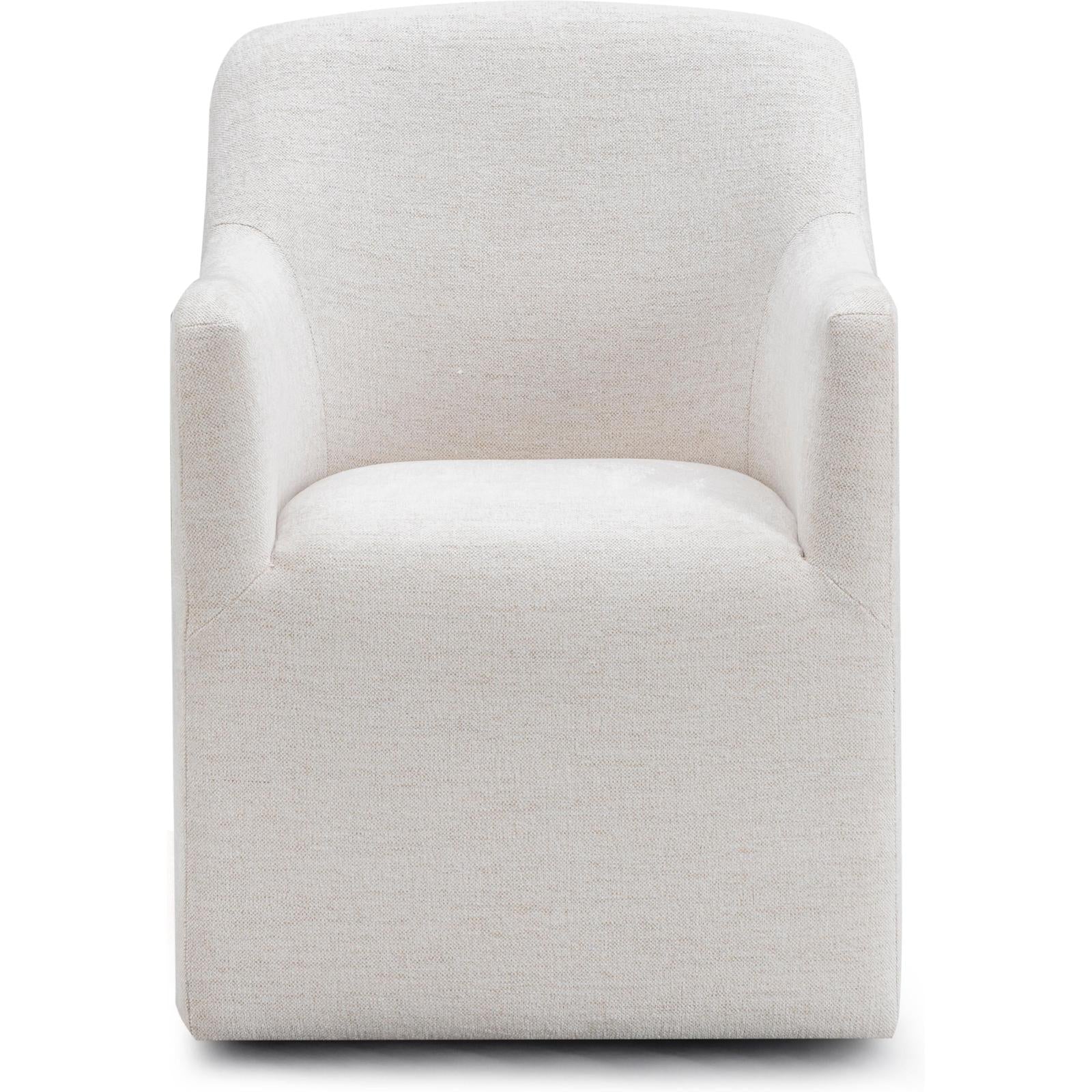 TOV Furniture Helena Tall Textured Weave Performance Fabric Dining Chair