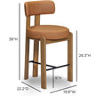 TOV Furniture Odessa Performance Vegan Leather Counter Stool