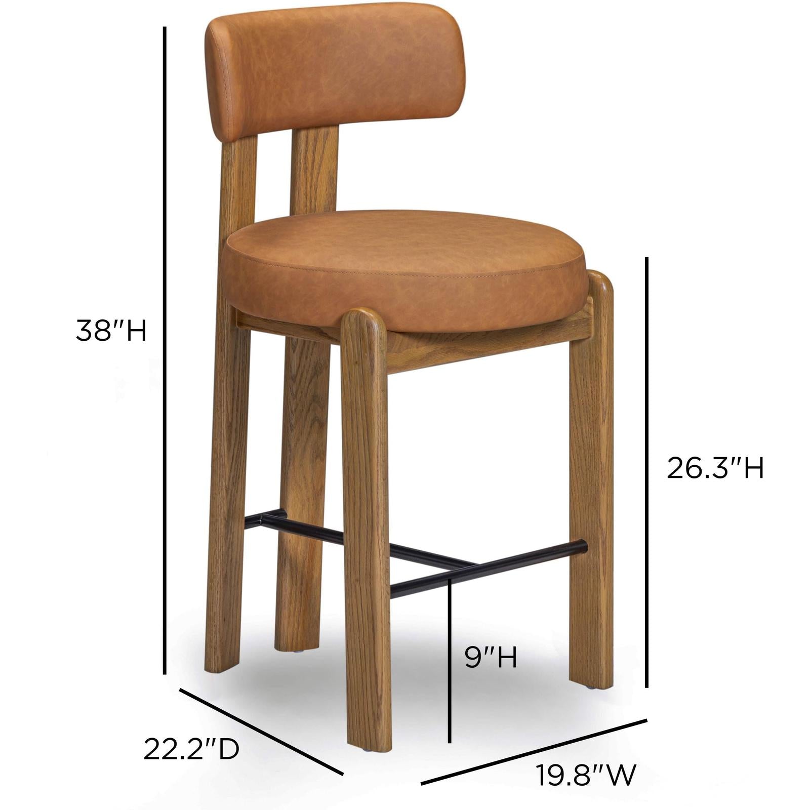TOV Furniture Odessa Performance Vegan Leather Counter Stool