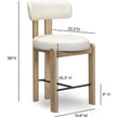 TOV Furniture Odessa Performance Vegan Leather Counter Stool