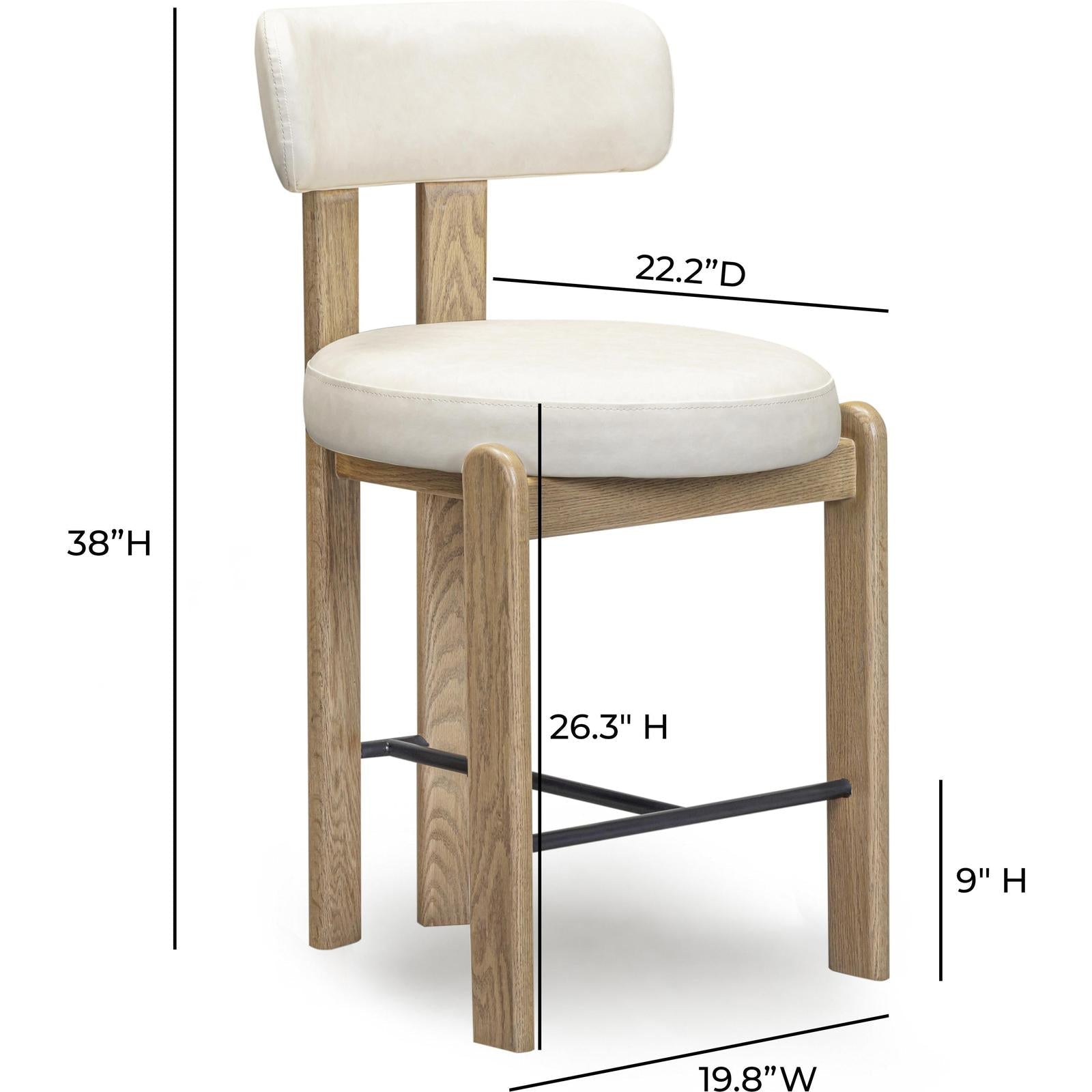 TOV Furniture Odessa Performance Vegan Leather Counter Stool