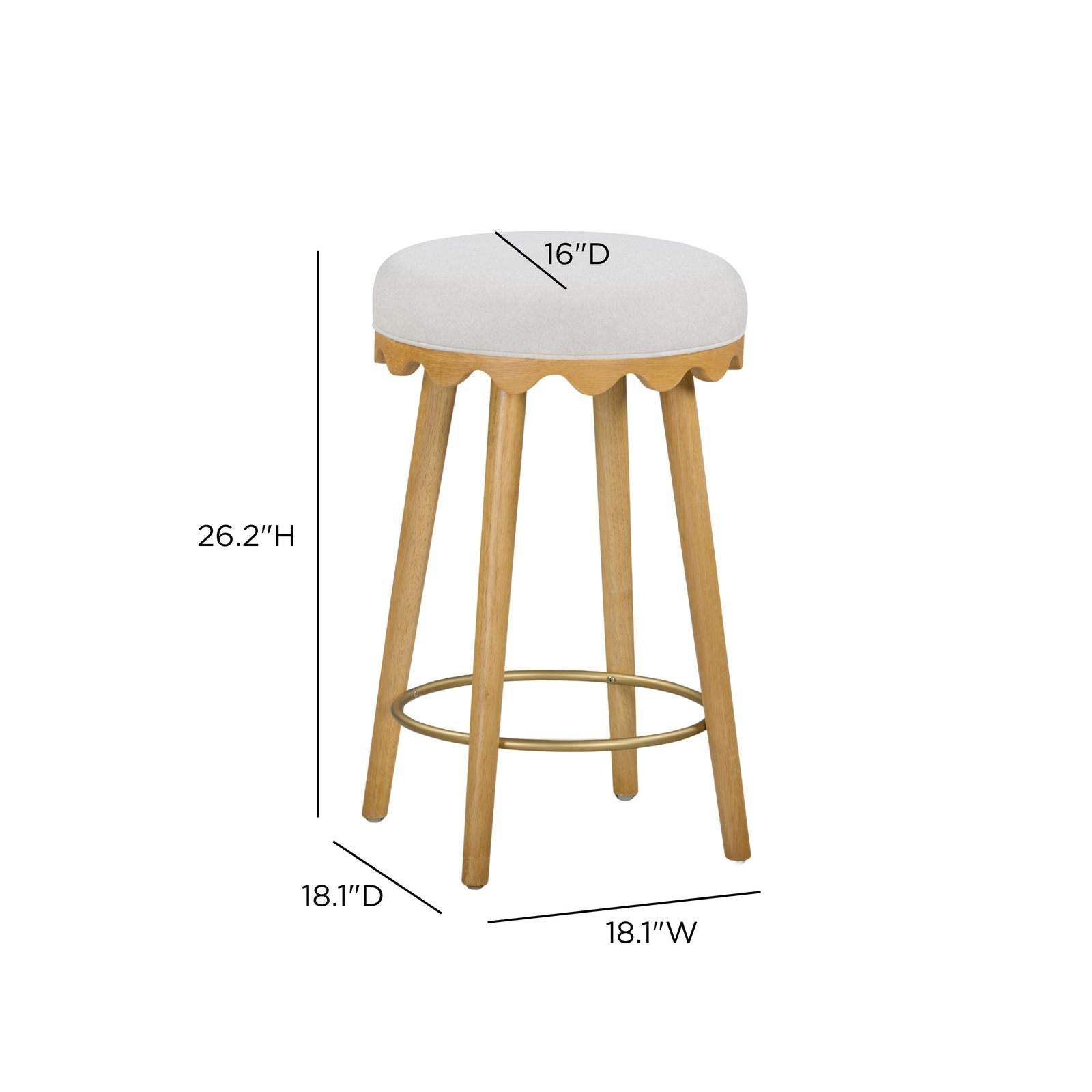 TOV Furniture Oodle Performance Vegan Mohair Counter Stool