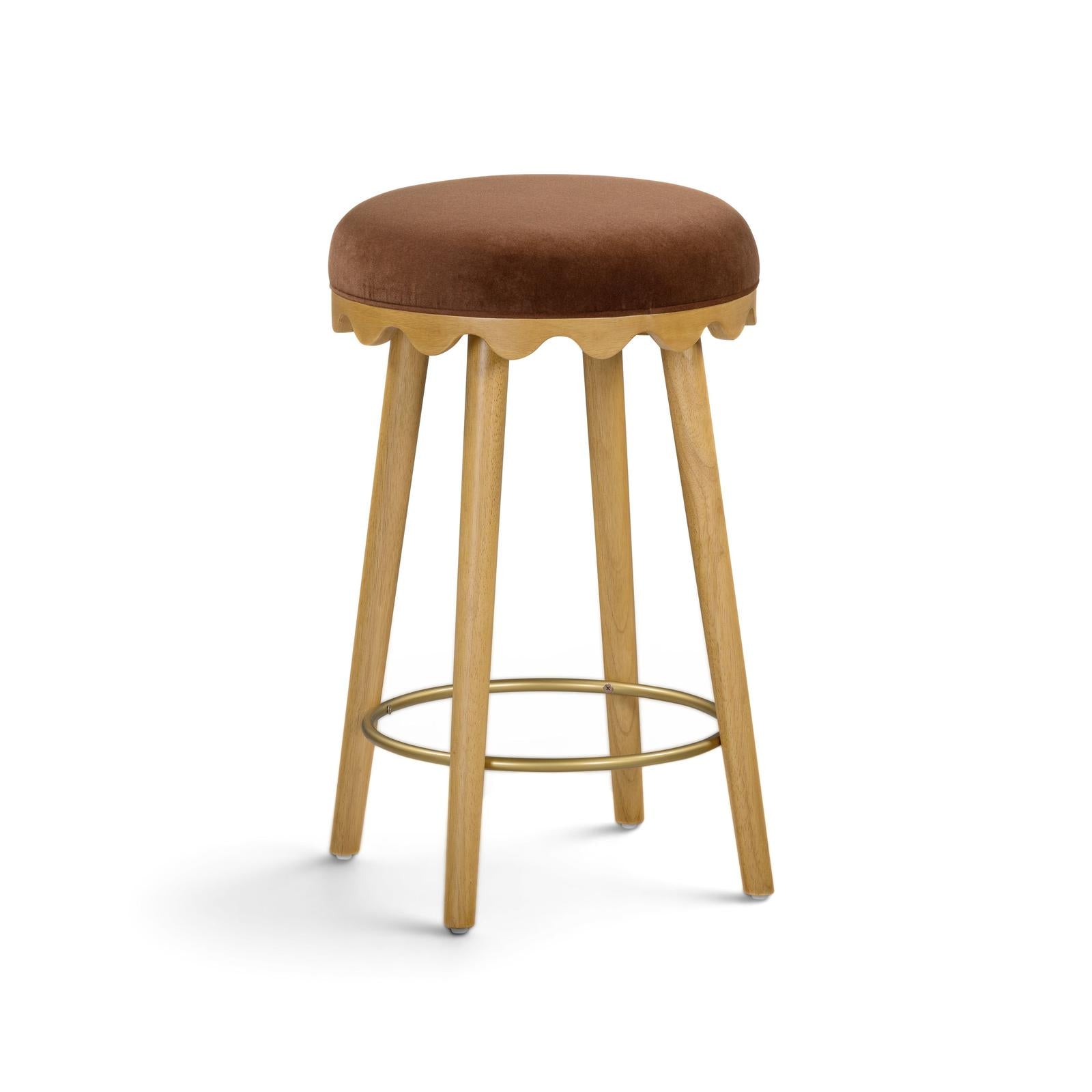 TOV Furniture Oodle Performance Vegan Mohair Counter Stool