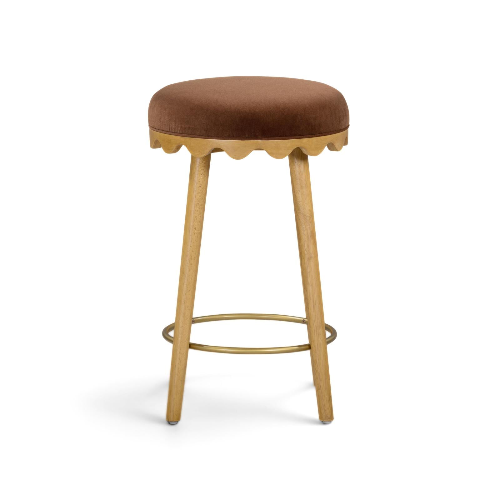 TOV Furniture Oodle Performance Vegan Mohair Counter Stool
