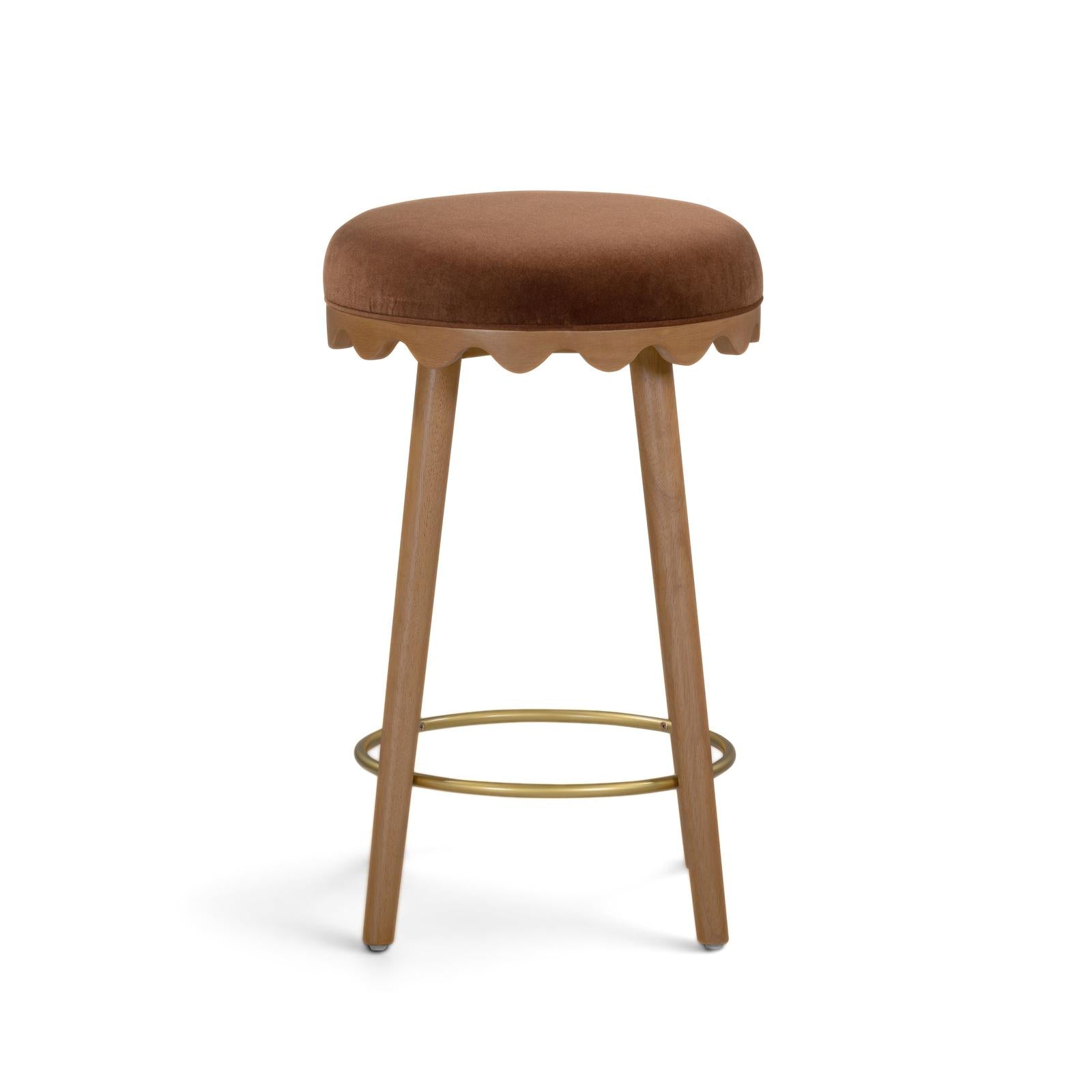 TOV Furniture Oodle Performance Vegan Mohair Counter Stool