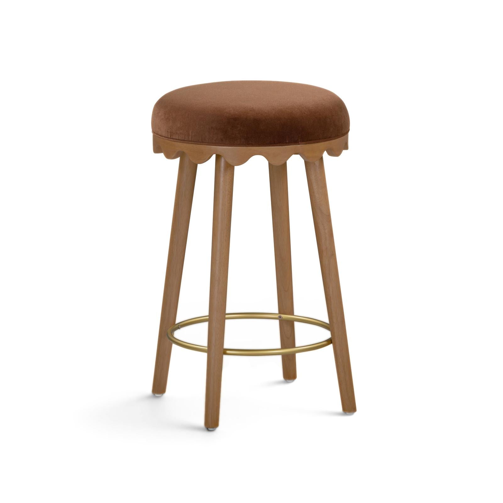 TOV Furniture Oodle Performance Vegan Mohair Counter Stool