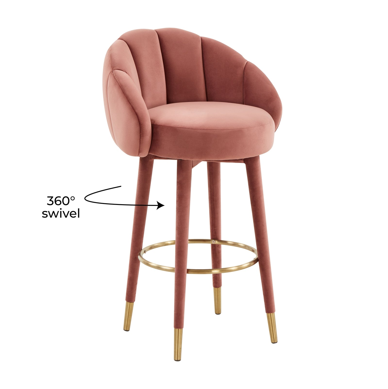 TOV Furniture Myla Swivel Bar Stool