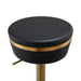 TOV Furniture Astro Black and Gold Adjustable Stool