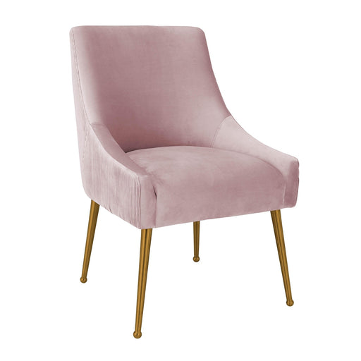 TOV Furniture Beatrix Pleated Mauve Velvet Side Chair