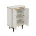 TOV Furniture Cordoba Cream Velvet Bar Cabinet