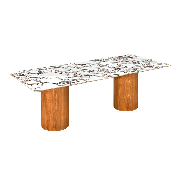 TOV Furniture Tamara Marble Ceramic Rectangular Dining Table