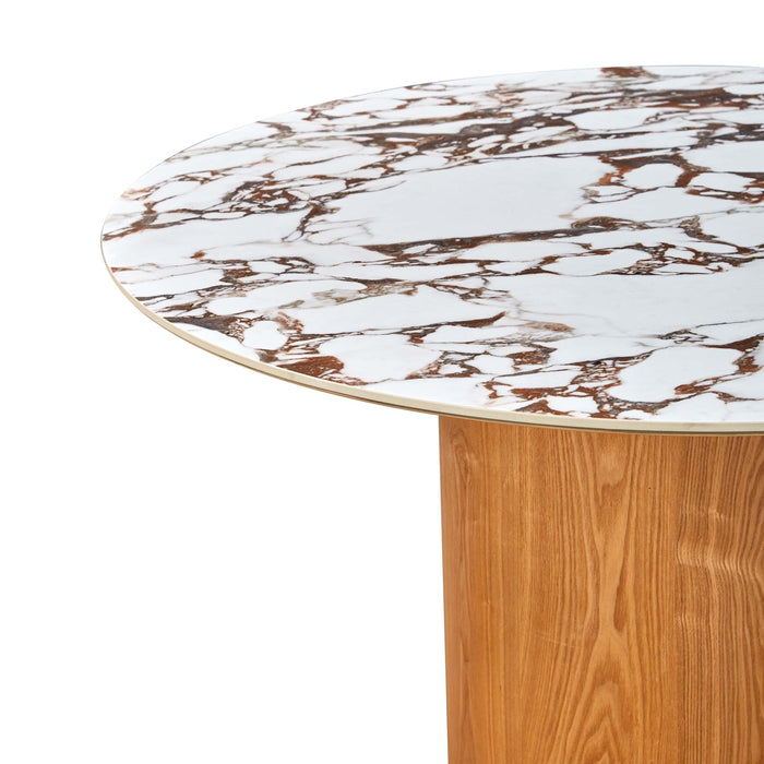TOV Furniture Tamara Marble Ceramic Round Dinette Table