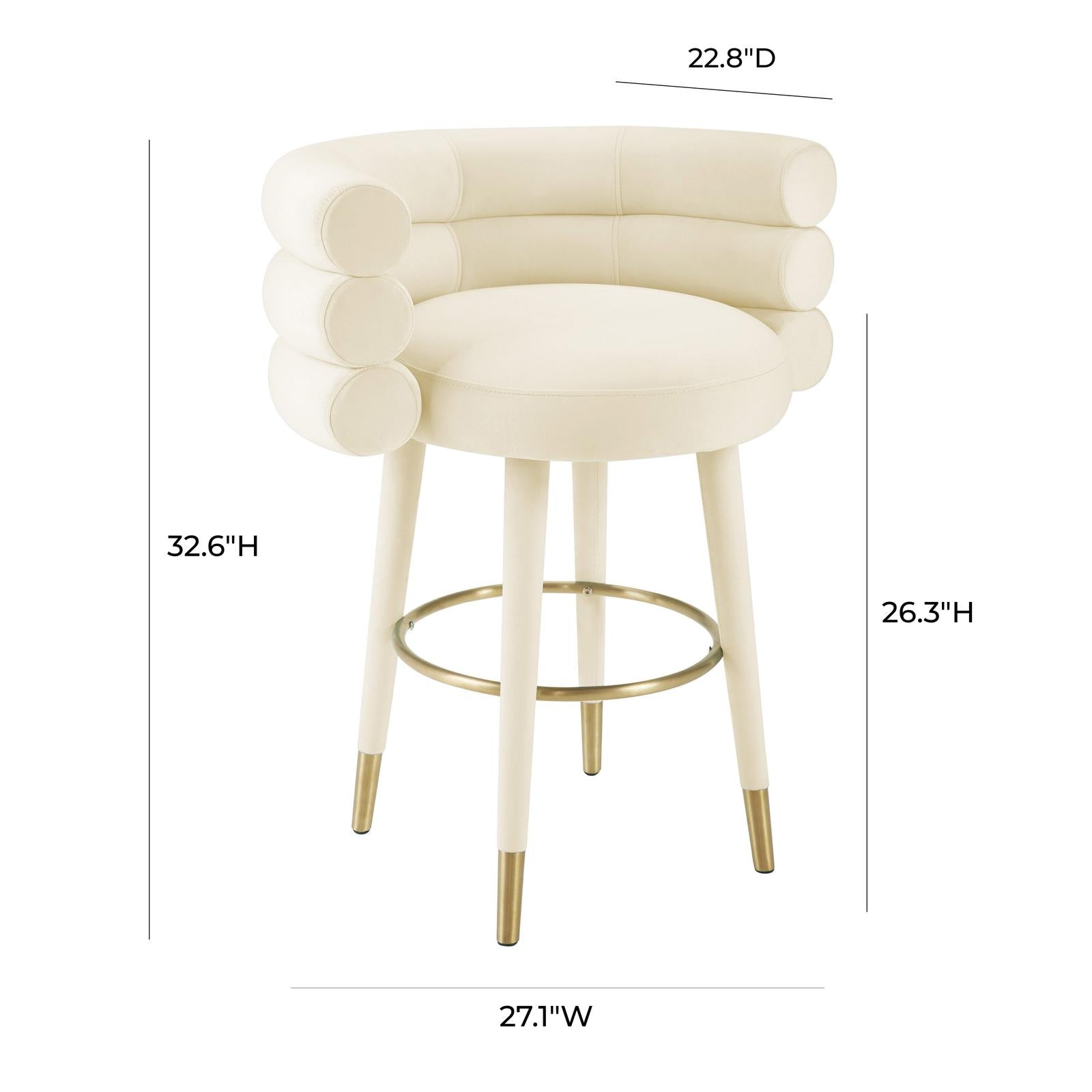 TOV Furniture Betty Performance Velvet Counter Stool