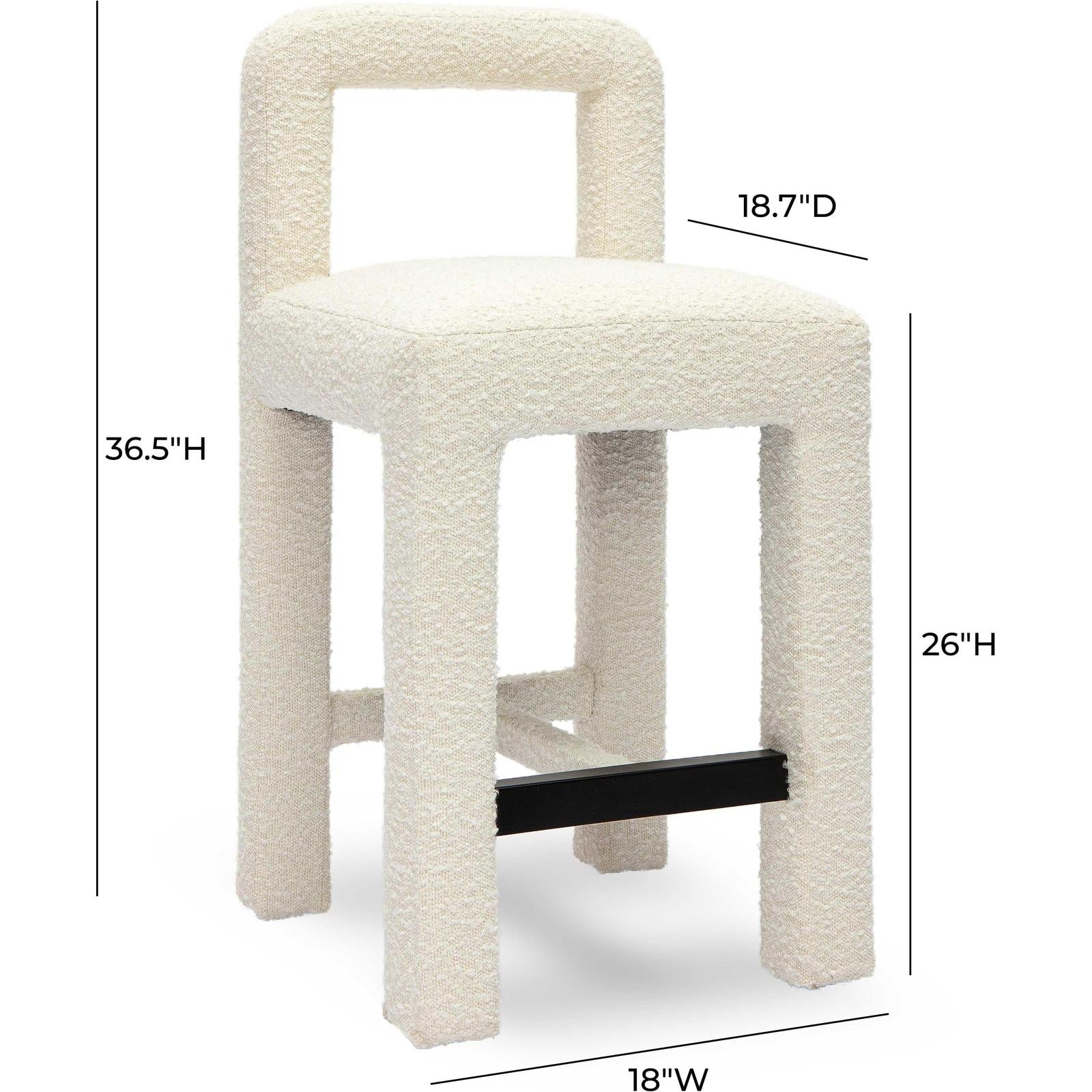 TOV Furniture Hazel Performance Boucle Counter Stool