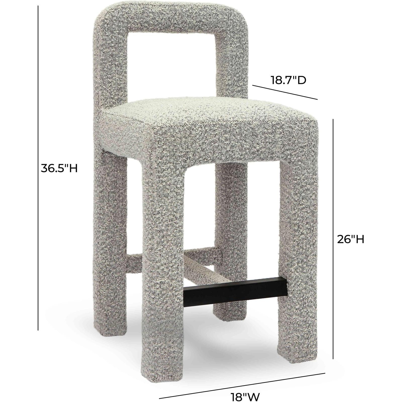 TOV Furniture Hazel Performance Boucle Counter Stool
