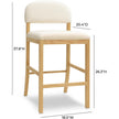 TOV Furniture Calla Performance Velvet Counter Stool