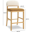 TOV Furniture Calla Performance Velvet Counter Stool