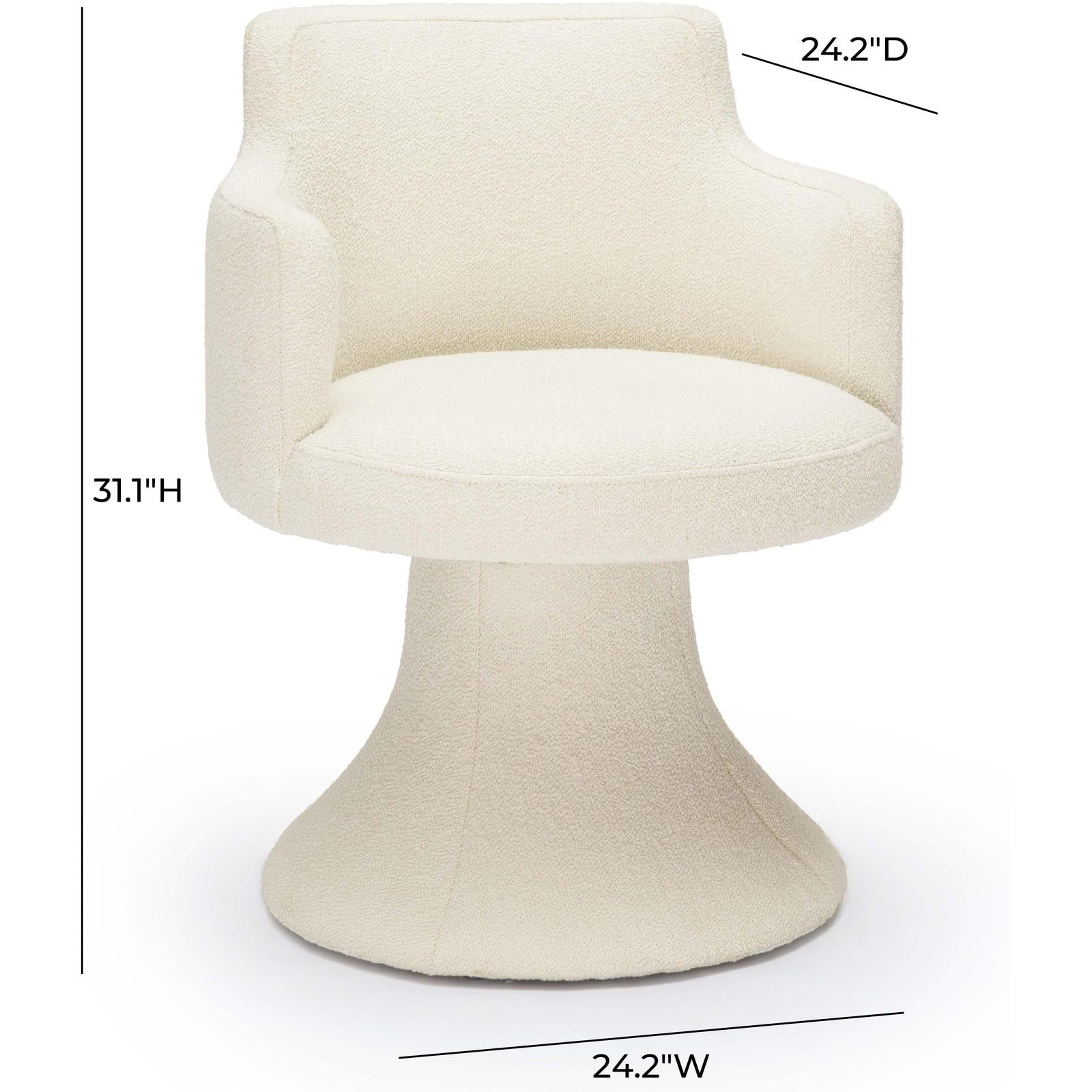 TOV Furniture Jeffree Performance Boucle Swivel Dining Chair