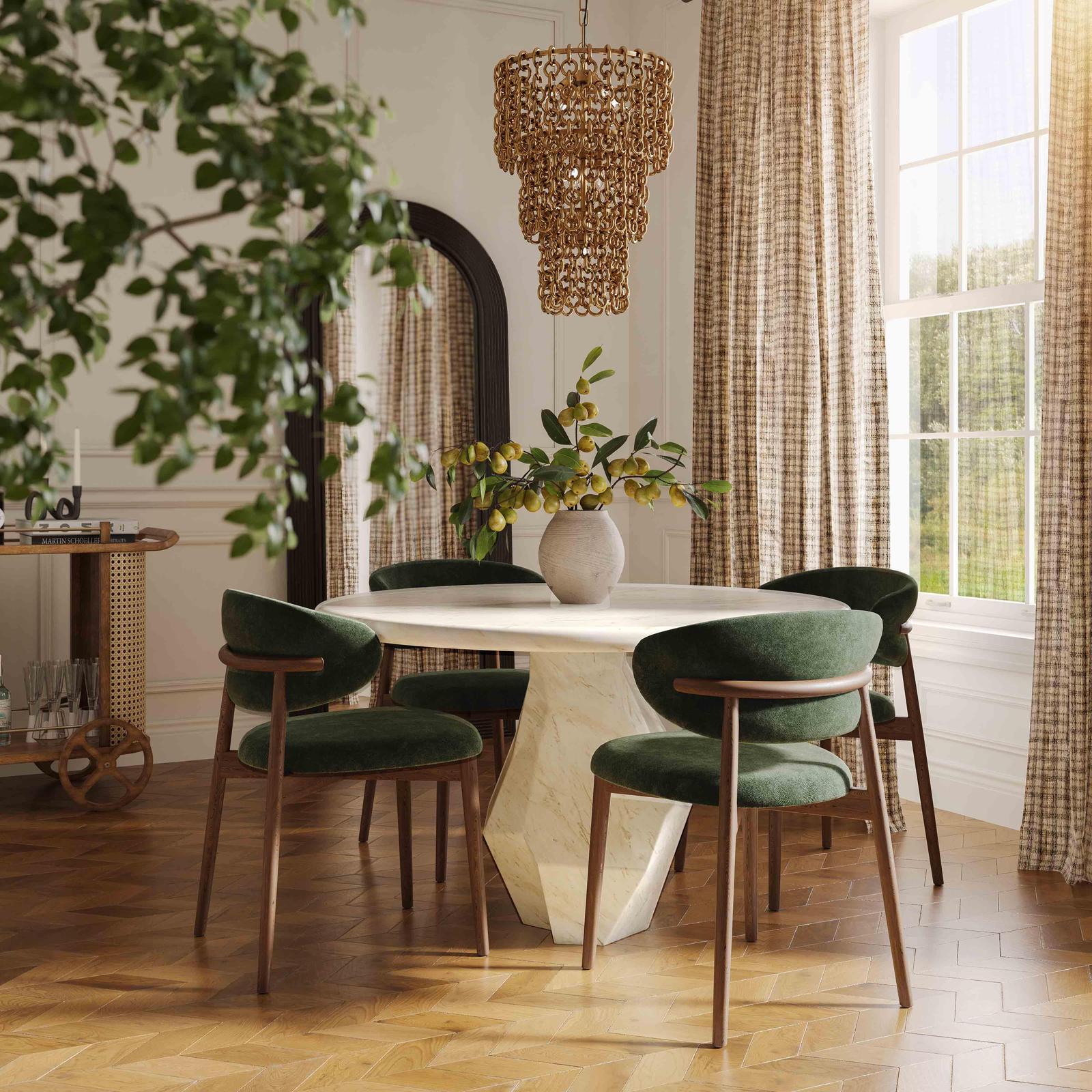TOV Furniture Zinea Performance Textured Velvet Dining Chair