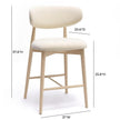 TOV Furniture Zinea Performance Textured Velvet Counter Stool