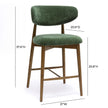 TOV Furniture Zinea Performance Textured Velvet Counter Stool
