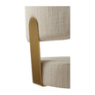 TOV Furniture Primrose Cream Textured Performance Fabric Adjustable Stool