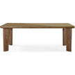 TOV Furniture Oani Walnut and Glass Rectangular Dining Table