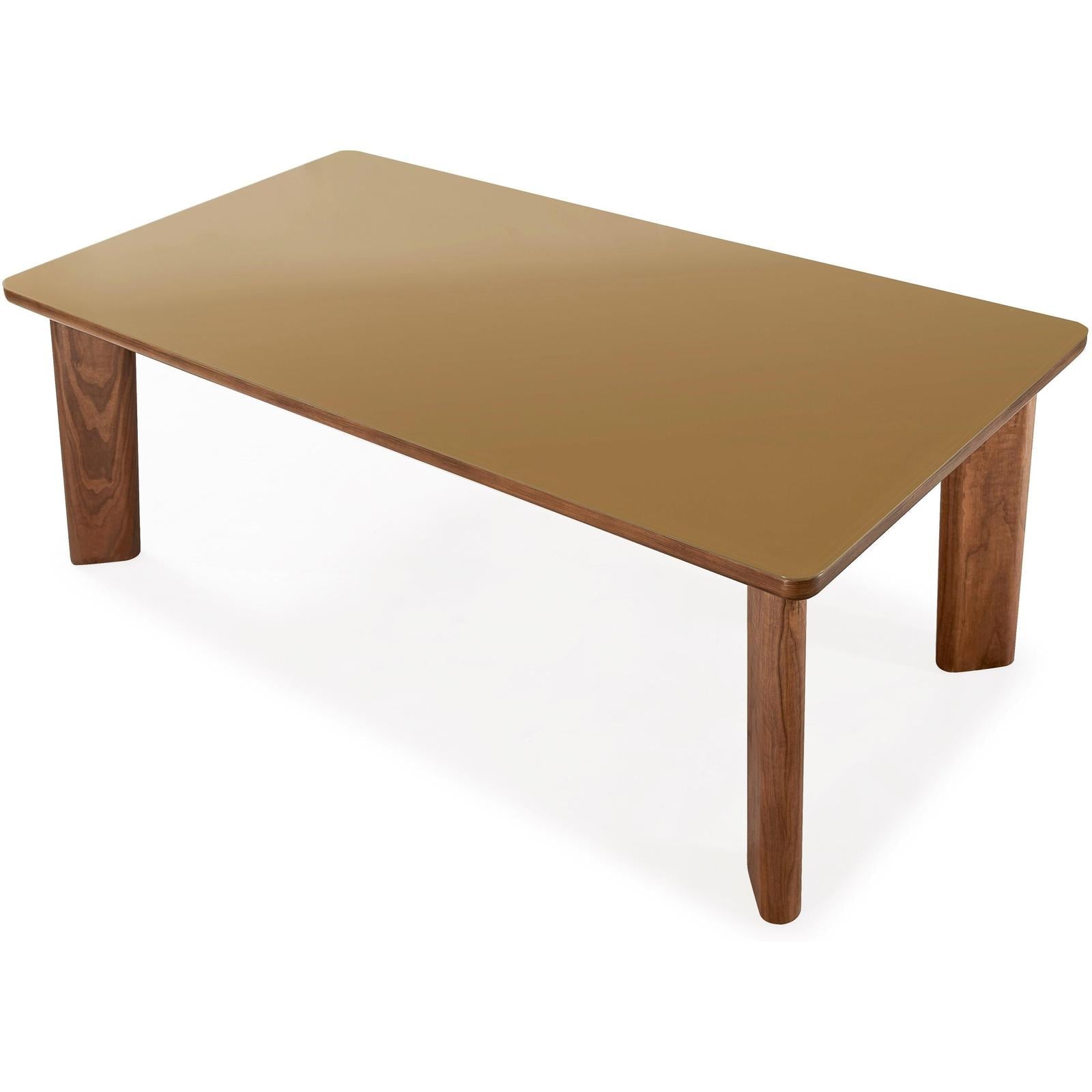 TOV Furniture Oani Walnut and Glass Rectangular Dining Table
