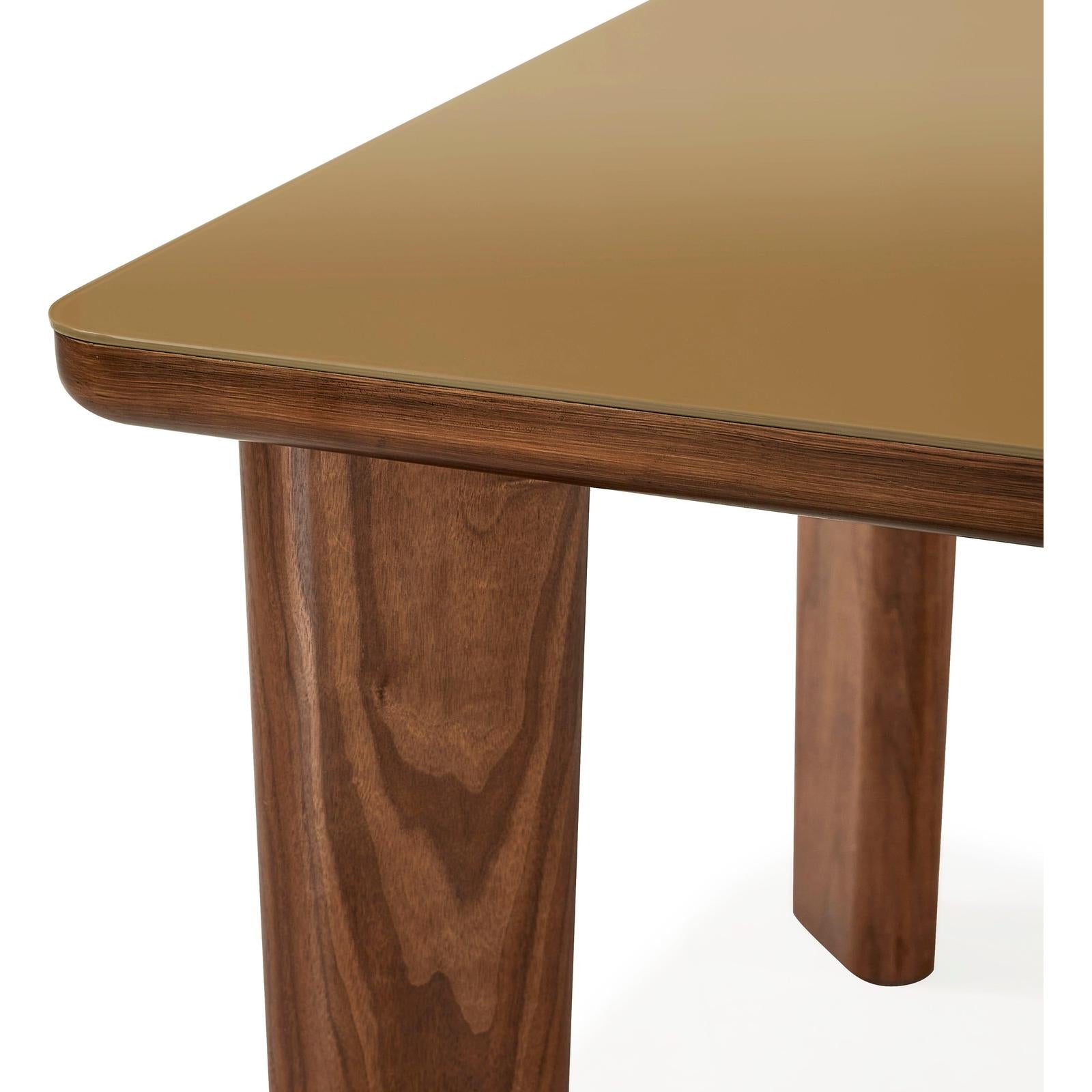 TOV Furniture Oani Walnut and Glass Rectangular Dining Table