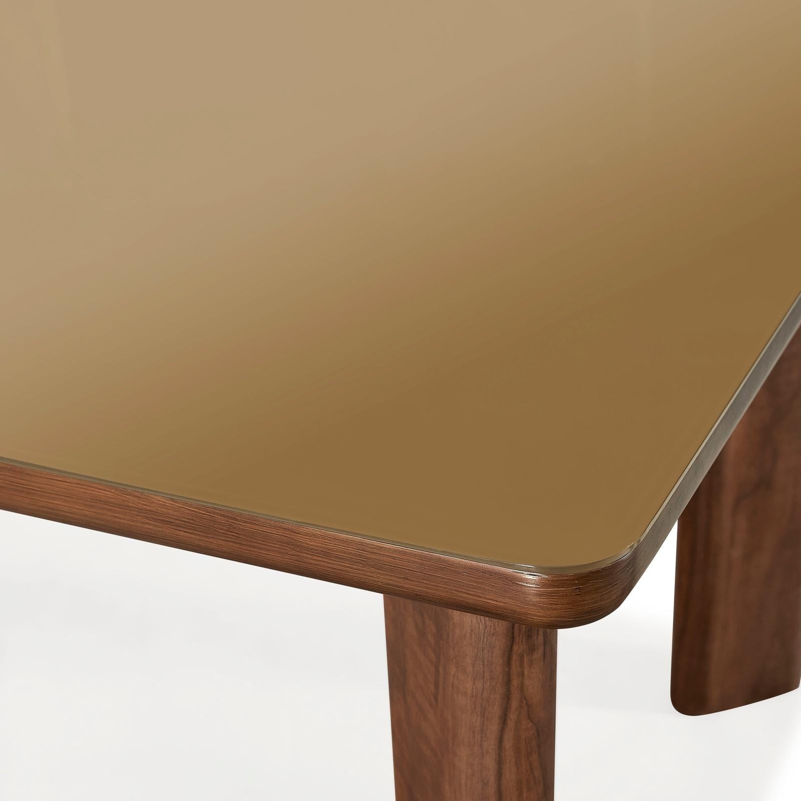 TOV Furniture Oani Walnut and Glass Rectangular Dining Table