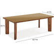 TOV Furniture Oani Walnut and Glass Rectangular Dining Table