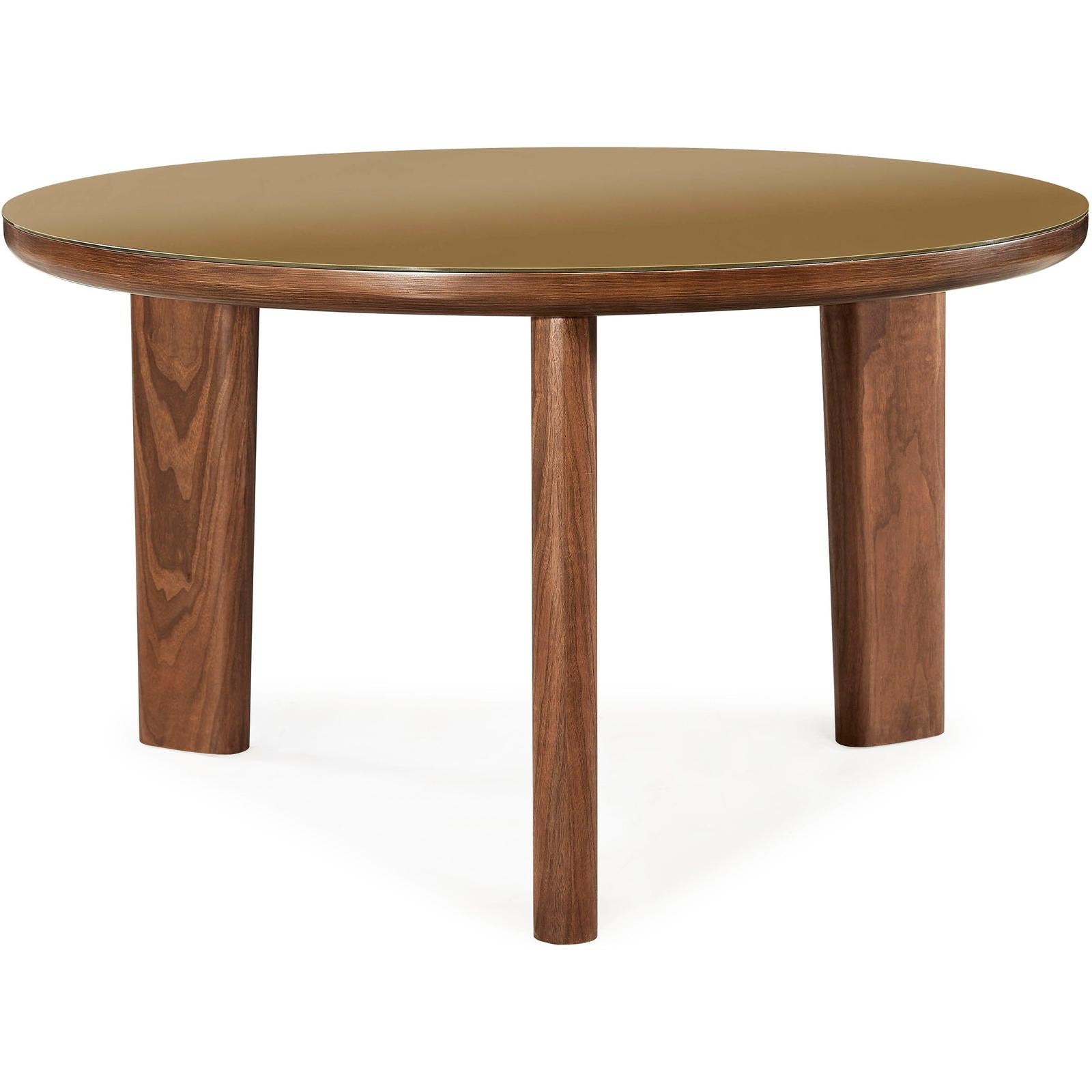 TOV Furniture Oani Walnut and Glass Dining Table