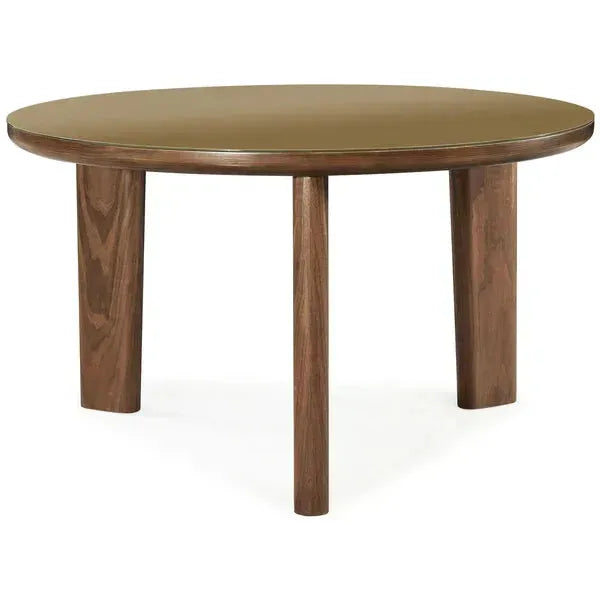 TOV Furniture Oani Walnut and Glass Dining Table