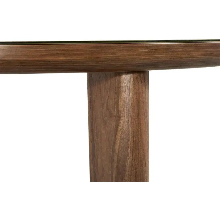 TOV Furniture Oani Walnut and Glass Dining Table