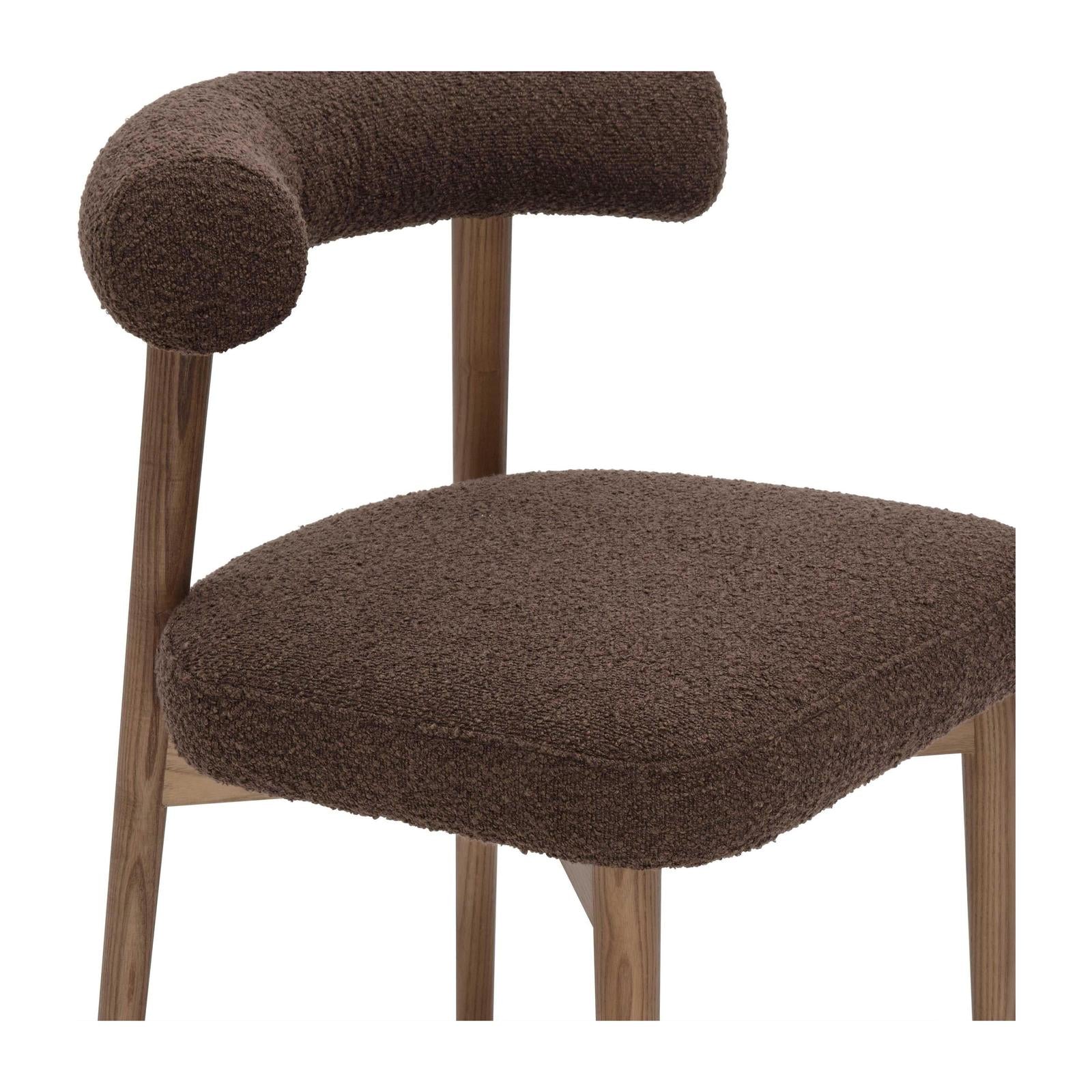 TOV Furniture Spara Chocolate Brown Performance Boucle Side Chair