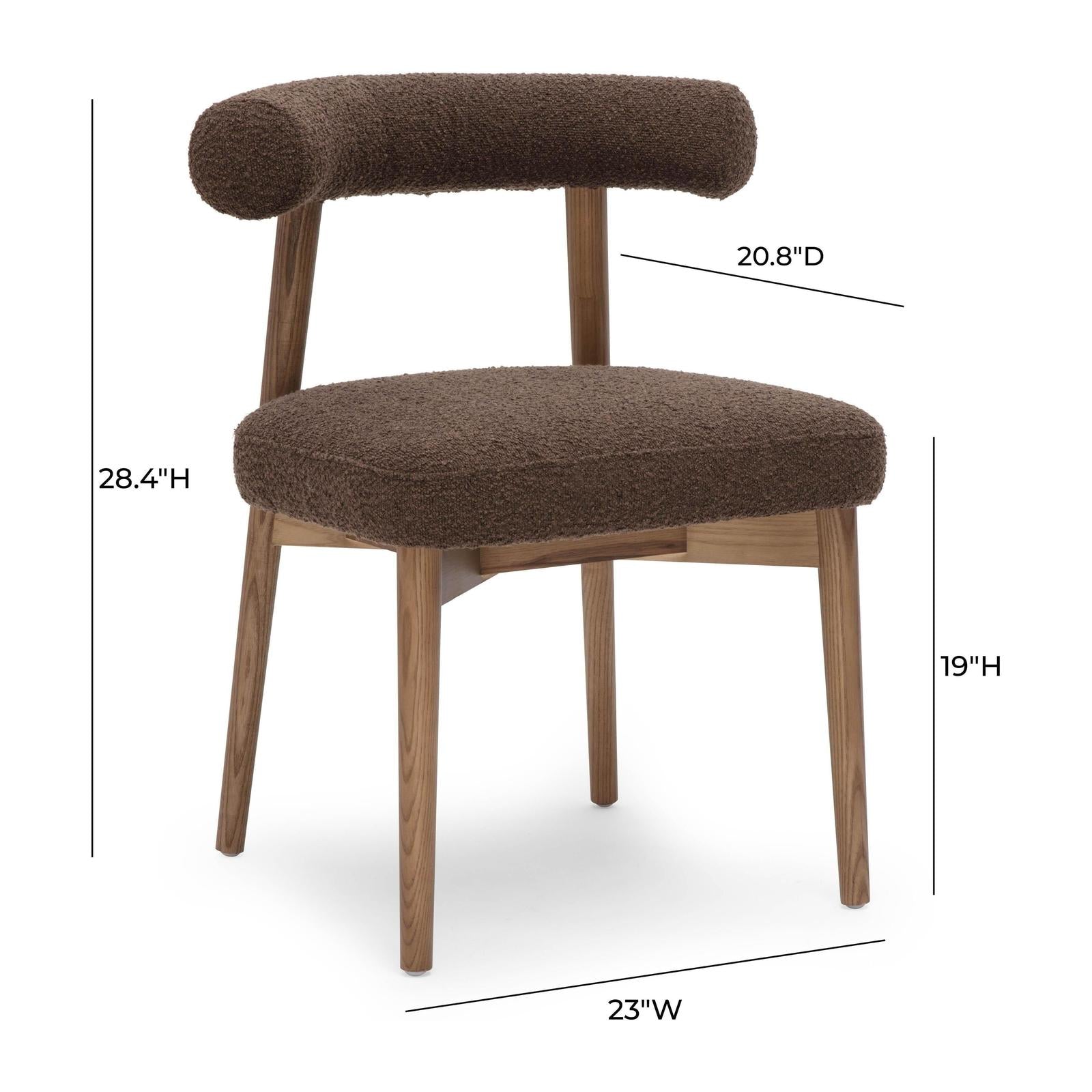 TOV Furniture Spara Chocolate Brown Performance Boucle Side Chair