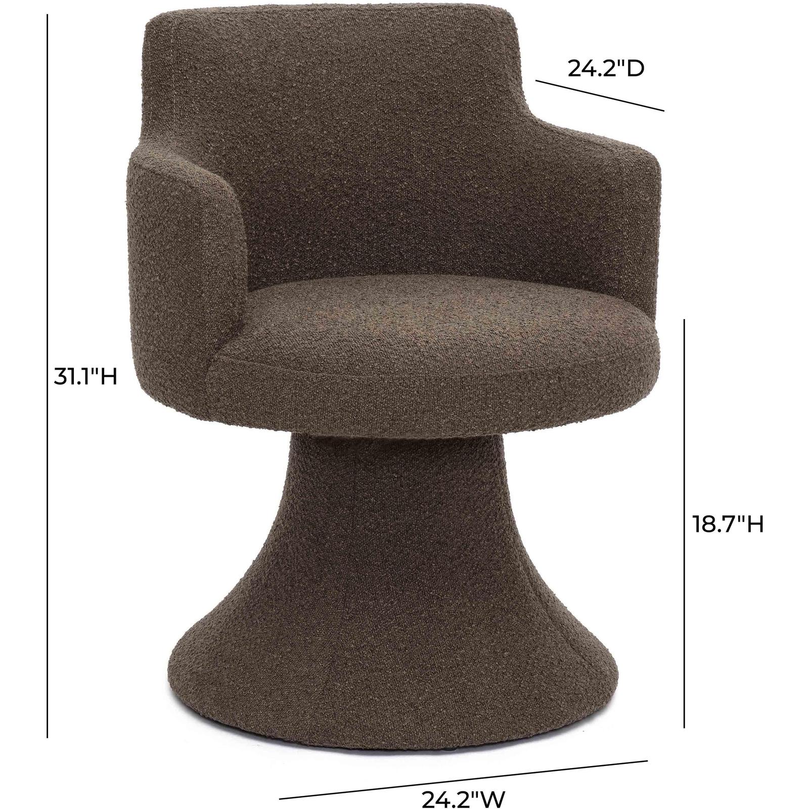 TOV Furniture Jeffree Performance Boucle Swivel Dining Chair