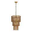 TOV Furniture Nirsa Brass Chain Link 3-Tier Chandelier