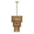 TOV Furniture Nirsa Brass Chain Link 3-Tier Chandelier