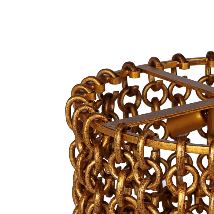 TOV Furniture Nirsa Brass Chain Link 3-Tier Chandelier